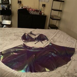 Iridescent Purple Bikini Set